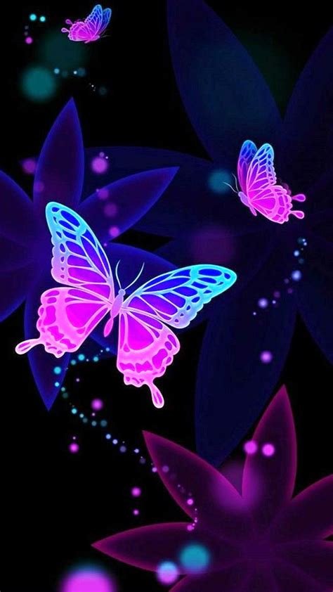 Neon art | Blue butterfly wallpaper, Butterfly wallpaper, Butterfly ...