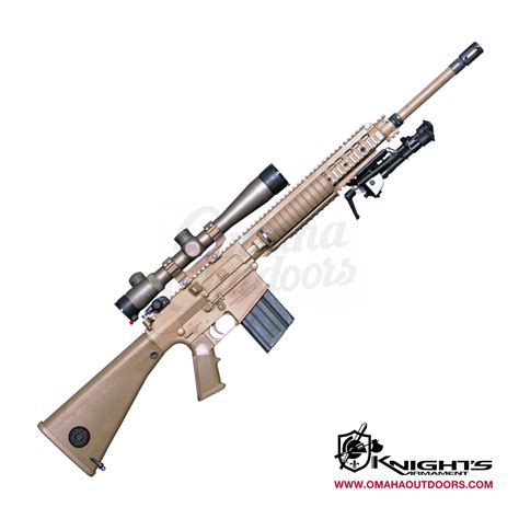 Knights Armament M110 SASS Limited Edition FDE Rifle 20 RD 7.62 20" Leupold Mark4 Scope - Omaha ...