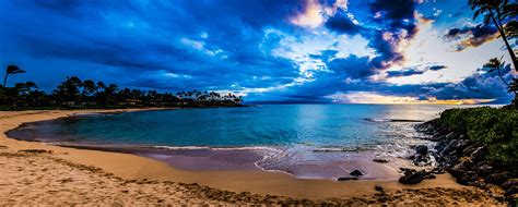 Napili Bay Sunset Panorama Photograph by Dave Fish