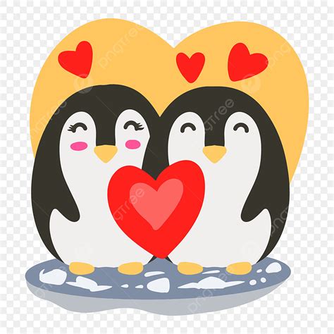 Penguin Couple Vector Hd Images, Cute Penguin Couple Vector Illustration, Cute, Illustration ...