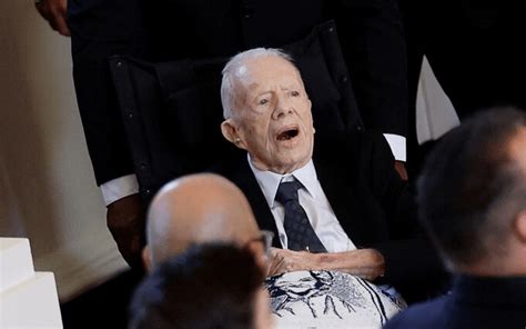 A 99-year old Jimmy Carter at his wife's funeral : r/Presidents