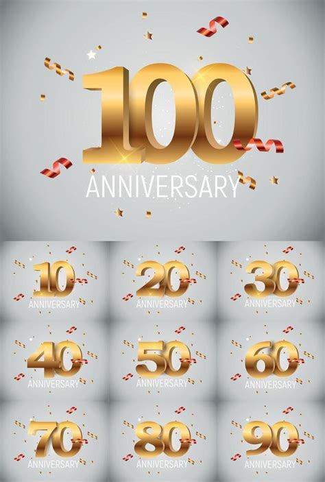 Template Logo Anniversary Set Vector Illustration 4548008 Vector Art at ...