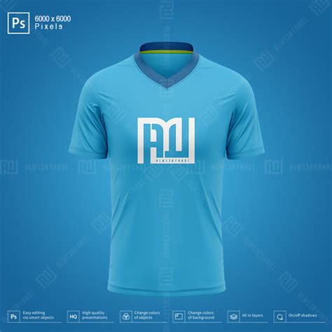 Jual MOCKUP JERSEY KERAH V NECK - RESOLUSI 6000x6000 Pixels (FRONT ...