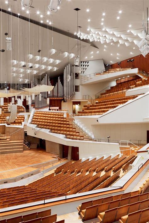 Berliner Philharmoniker, Berlin | Auditorium design, Theater architecture, Theatre architecture