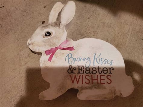 Best Brand New Bunny Wooden Sign for sale in Port Huron, Michigan for 2024