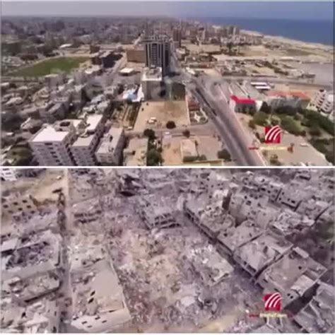 This is our beautiful city Gaza before and after Israeli bombings ...