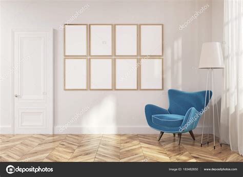 Living room gallery, blue armchair — Stock Photo © denisismagilov ...