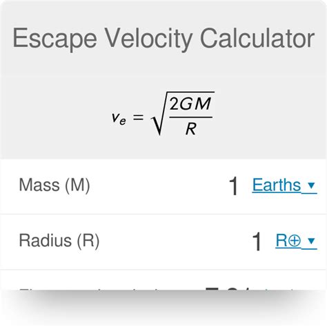 Escape Velocity Equation Moon - Tessshebaylo