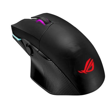 Asus ROG Chakram ergonomic RGB optical Qi gaming mouse with wireless charging, side Joystick ...