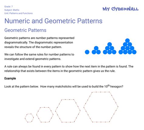 Numeric and Geometric Patterns – Geometric Patterns | WCED ePortal