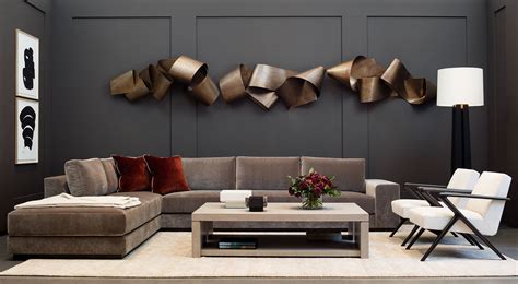 HOLLY HUNT | modern metal wall sculpture in contemporary living room | residential inte… | Wall ...