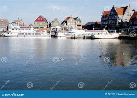 Volendam Harbour, Holland stock image. Image of live, relax - 367155