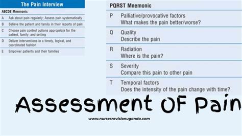 Assessment OF Pain - Nurses Revision