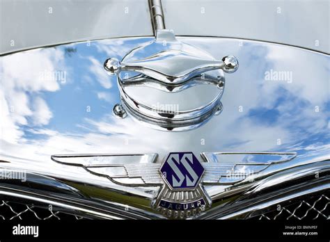 Car Hood Ornaments on a classic Jaguar car Stock Photo - Alamy