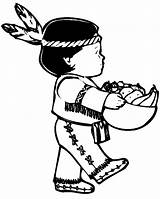 Explore Native American Heritage With Thanksgiving Indian Coloring Pages sketch template