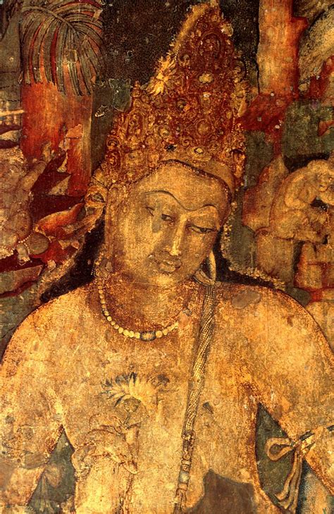 Photograph by Benoy Behl | Bodhisattva Padmapani from cave 1 at Ajanta ...