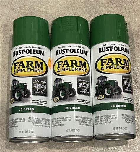 3-pack John Deere Green Rust-Oleum 280124 Farm & Implement Spray Paint ...