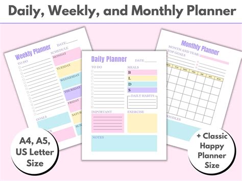 Cute Weekly Planner Printable - Free Downloadable Template