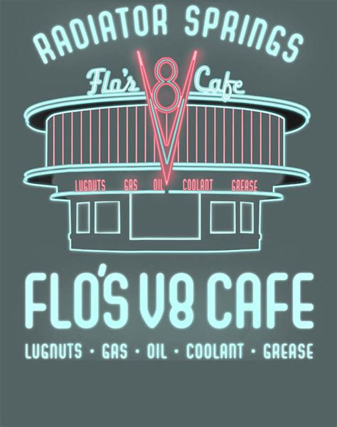 Disney Pixar Cars Flo'S V8 Cafe Poster Digital Art by Xuong Luu Bui - Fine Art America