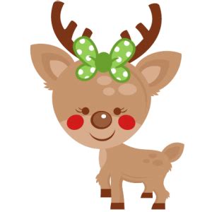 Girl Reindeer SVG scrapbook cut file cute clipart files for silhouette ...