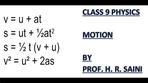 Equation Of Motion Definition For Class 9 Tessshebaylo - Bank2home.com