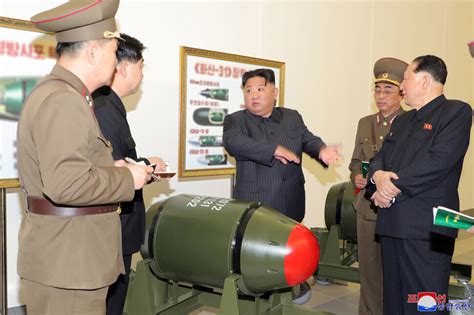 N. Korea reveals tactical nuclear warhead for first time
