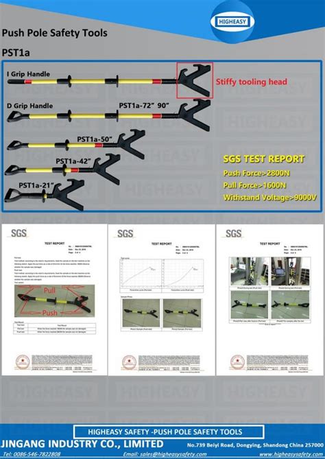 HIGHEASY push pull sticks, push pull safety tool, D black grip handle with yellow color high ...