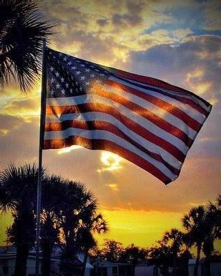 American flag waving in the sunset | The beauty in Sunrise. Sunset an…