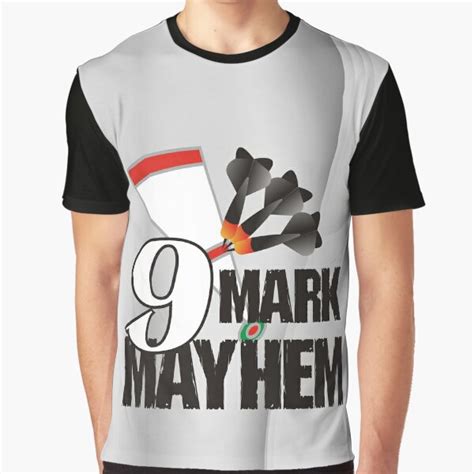 "9 Mark Mayhem Darts Team" T-shirt for Sale by mydartshirts | Redbubble ...