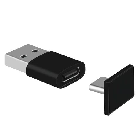 64GB Car U Disk Type-C Mini Short Flash Drive + USB to USB-C adapter ...