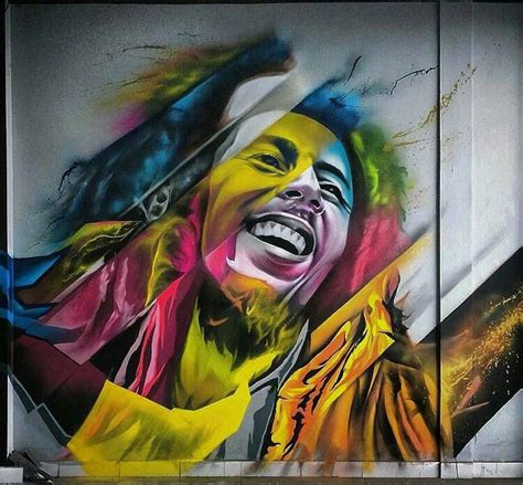 Hard 13 - BOB MARLEY Kobra Street Art, Street Wall Art, Urban Street Art, Murals Street Art ...