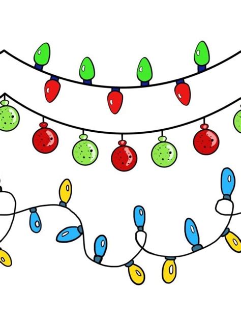 Easy Christmas Lights Step-by-Step Tutorial - Easy Drawing Guides