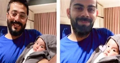 Is Virat Kohli carrying Vamika or Raj Chakraborty's son Yuvaan? (See ...