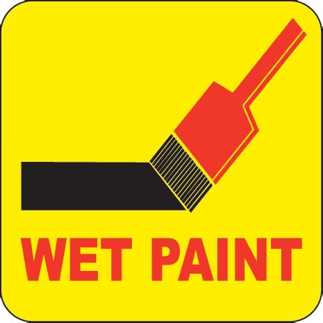 Wet Paint Signs - ClipArt Best