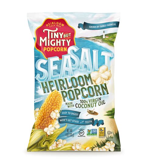 Sea Salt Popped Popcorn Made with 100% Coconut Oil - Tiny But Mighty