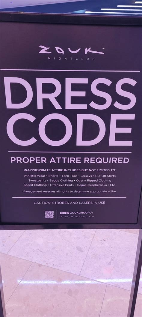 Jacob Orth on Twitter: "Dress Code for Zouk Nightclub at Resorts World"