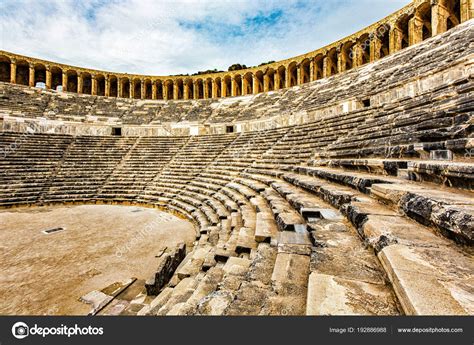 Ruins of stadium at Aspendos – Stock Editorial Photo © mindstorm #192886988