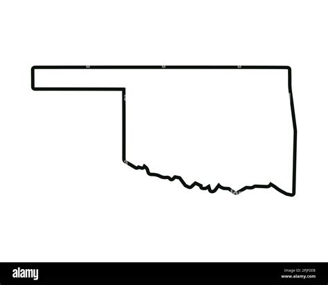 Oklahoma state map. US state map. Oklahoma outline symbol. Vector ...