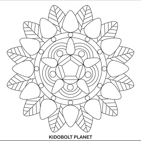 Mandala Beautiful Flowers Printable Coloring Book - Made By Teachers