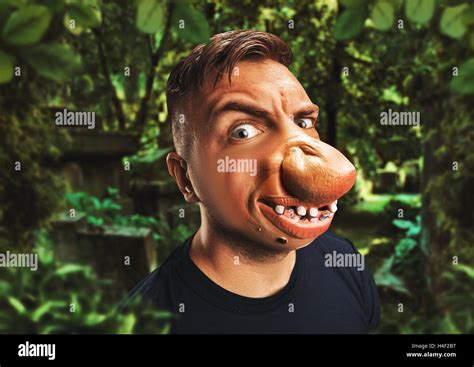 Man with an ugly face Stock Photo - Alamy