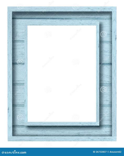 Vintage Blue Wood Picture Frame Stock Image - Image of ornate, clipping: 26732837