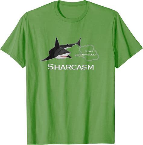 Amazon.com: Shark Tee Shirts Men will Love, Sharcasm Funny Shark Shirt ...