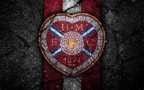 Download wallpapers FC Hearts, 4k, emblem, Scottish Premiership ...