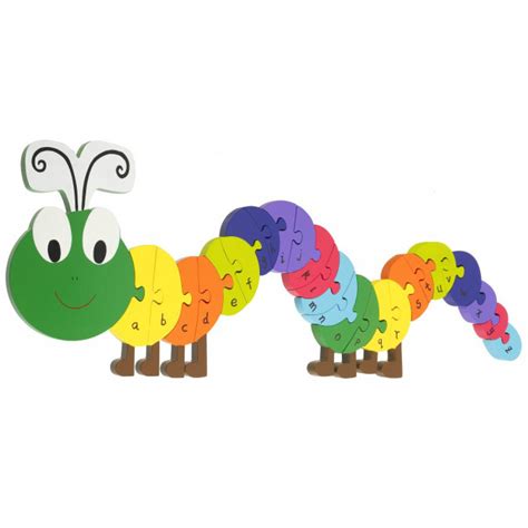 Orange Tree Toys OTT04045 Alphabet Caterpillar Puzzle Wooden Toy - Walmart.com