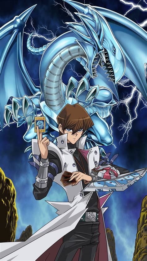 Kaiba and Blue-Eyes Phone Wallpaper 3 by CrimsonDragon01 on DeviantArt