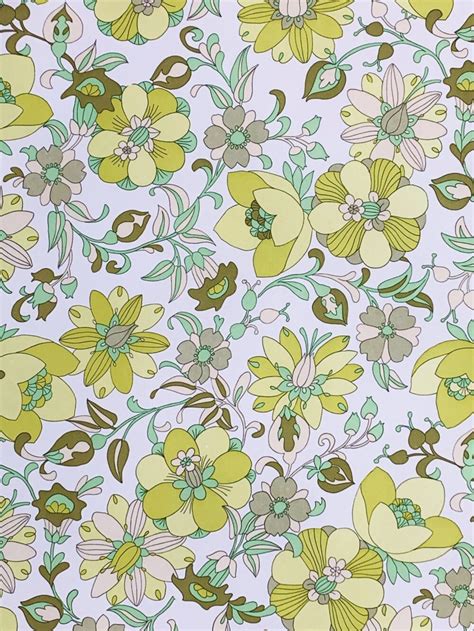 Vintage Wallpapers - Online Shop | Vintage Green Floral Wallpaper