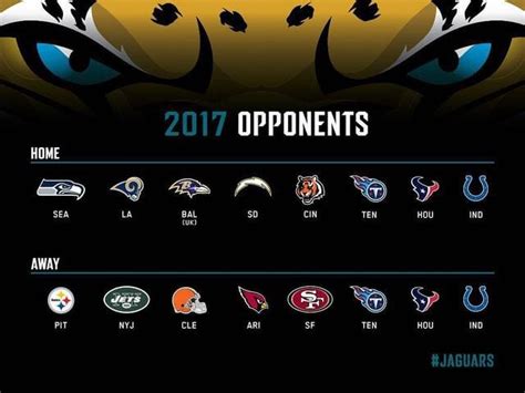 The 2017 Jags Schedule (No Official Dates) : r/Jaguars