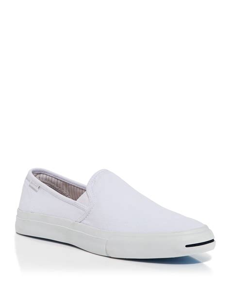 Converse Jack Purcell Slip On Sneakers in White for Men | Lyst