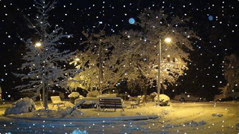 Magical Christmas Fireplace with Snowfall