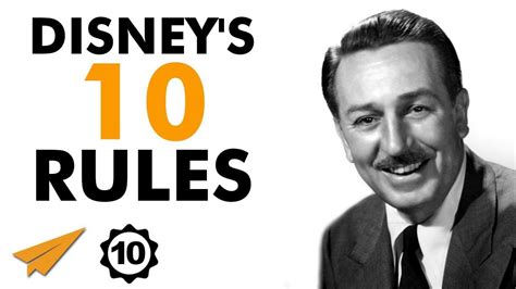 Walt Disney's Top 10 Rules For Success (With images) | Disney rules ...